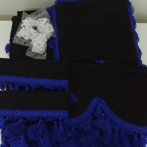 Cortinas Clássicas Preto com Azul