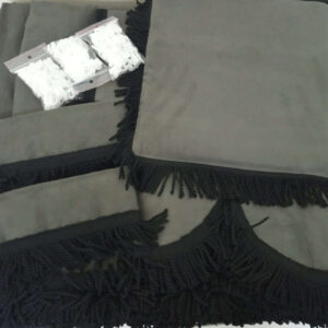 Cortinas Clássicas Cinza com Preto