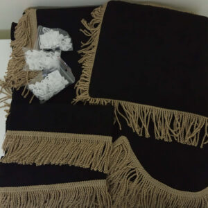 Cortinas Clássicas Preto com Bege