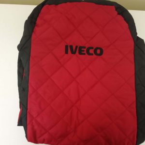 Conjunto 2 Capas de Banco em Tecido Preto/Vermelho