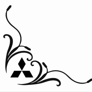 Par Autocolantes Vidros Mitsubishi