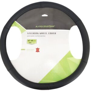 Capa de Volante Pele Preta 47-49cm