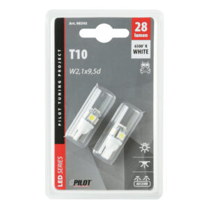 Pack 2 Lâmpadas LED T10 24V Branco