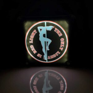 Placa Iluminada RED LIGHT 17cm